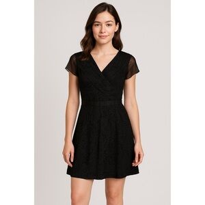 Timo Weiland Silk Blend Peekaboo Lace Mini Dress